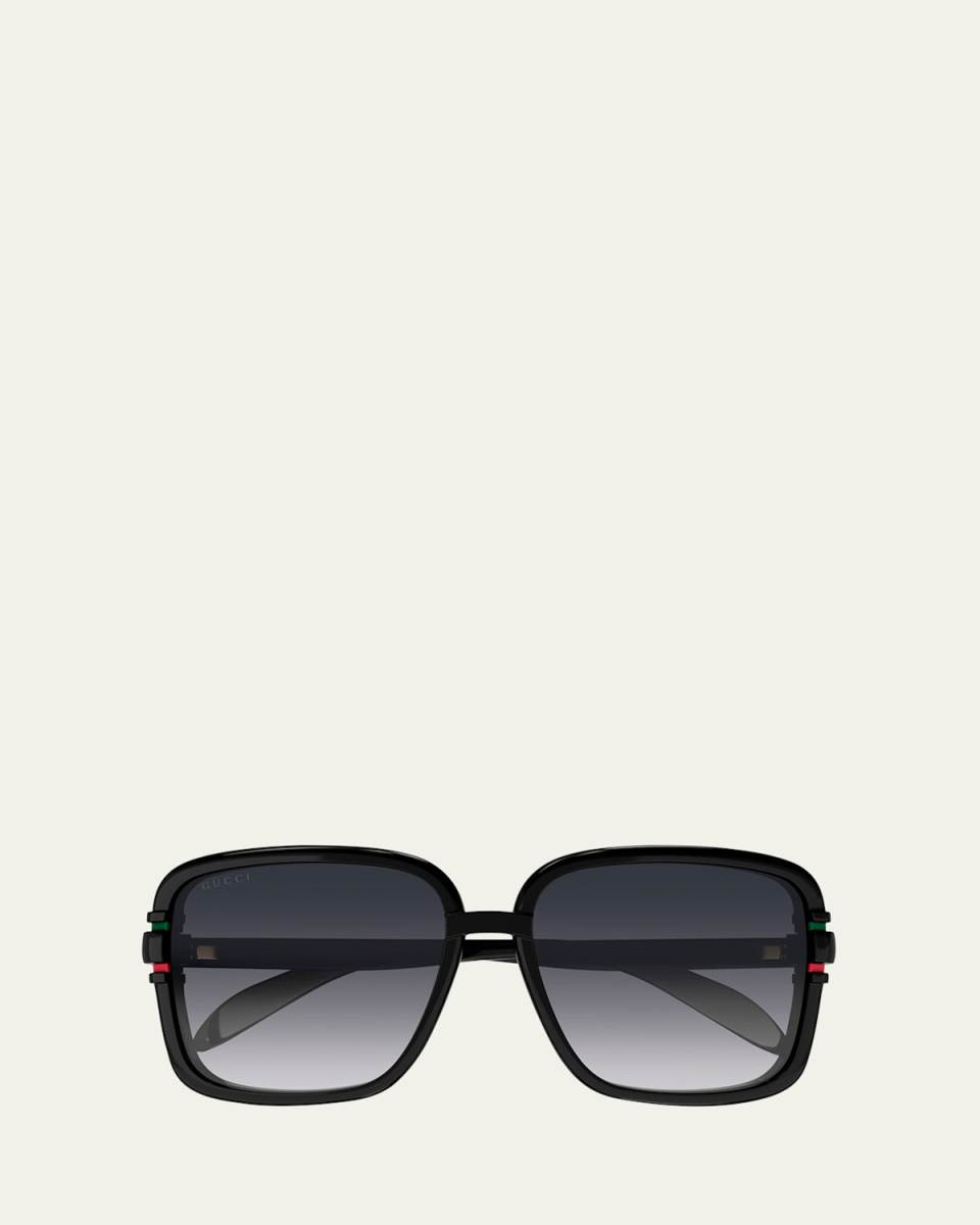 Oversized Square Injection Plastic Sunglasses